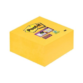 3M Post-it Super Sticky Würfel yellow, 1 Würfel à 350 Blatt, 7.6 cm x 7.6 cm