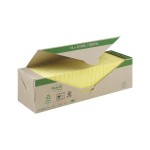 Post-it Fiche de bloc-notes Recyclage des Post-it Jaune, 7,6 cm x 7,6 cm