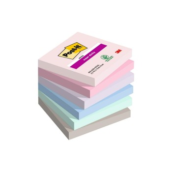 3M Post-it Super Sticky Notes, soulful, 6 Blöcke à 90 Blatt, 76 x 76 mm