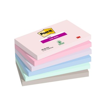 3M Post-it Super Sticky Notes, soulful, 6 Blöcke à 90 Blatt, 127 x 76  mm