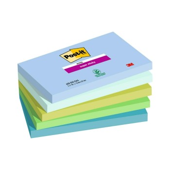 3M Post-it Super Sticky Notes, oasis, 5 Blöcke à 90 Blatt, 127 x 76  mm