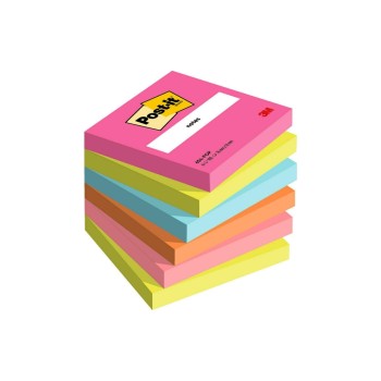 3M Post-it Super Sticky Notes , poptimistic, 6 Blöcke à 100 Blatt, 76 x 76  mm