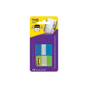 Post-it Index Strong 25.4x43.2mm, türkis, limonengrün, 2 Stück