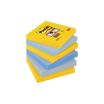 Post-it Haftnotizen Super Sticky New York, 76 x 76 mm, 6 x 90 Blatt