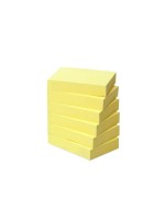 Post-it Haftnotizen Recycling yellow, 76 x 76 mm, Paket à 6 Block