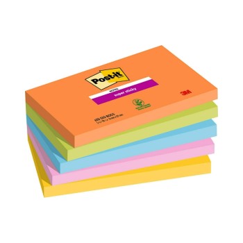 3M Post-it Super Sticky Boost collection, 5 Blocks à 90 Blatt ,127x76mm