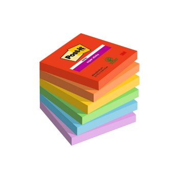 3M Post-it Super Sticky Playful Collection, 6 Blocks à 90 Blatt ,76x76mm