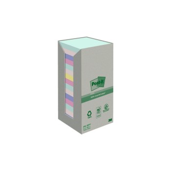 3M Post-it Recycling Notes farbig, 16 Blöcke à 100 Blatt, 76x76mm