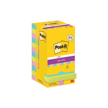3M Post-it Super Sticky Cosmic, 4 gratis, 8 + 4  Blöcke à 90 Blatt, 76x76 mm