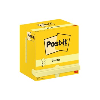 3M Post-it Haftnotizen Z-Notes, yellow, 12 Blöcke à 100 Blatt, 76 x 127 mm