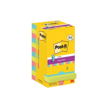 3M Post-it Super Sticky Z-Notes, Cosmic, 8 + 4 Blöcke à 90 Blatt, 76 x 76mm