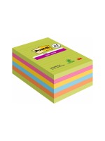Post-it Fiche de bloc-notes Super Sticky, multicolore, 6 blocs