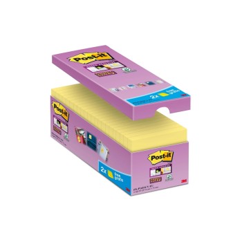 3M Post-it Super Sticky Notes yellow, 16 Blöcke à 90 Blatt , 76 x 76 mm
