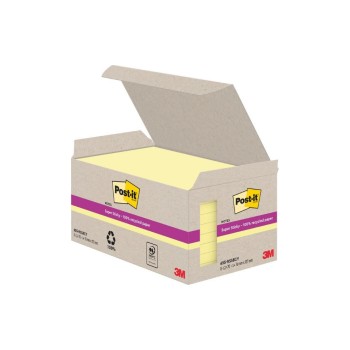 3M Post-it Super Sticky Recycling Notes, gelb, 8 Blöcke à 70 Blatt , 127 x 76 mm 3M Post-it Super Sticky Recycling Notes, gelb, 8 Blöcke à 70 Blatt , 127 x 76 mm