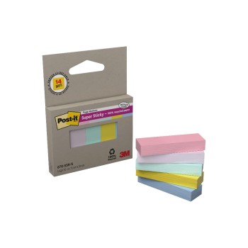 Post-it 3M Index Super Sticky Recyclé Multicolore, 5 Pièce/s