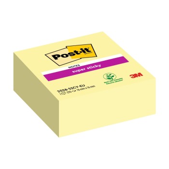 3M Post-it Super Sticky Recycling Notes, 1 Block à 270 Blatt, 76x76mm, gelb