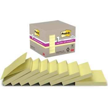 3M Post-it Super Sticky Recycling Z-Notes, 8 Blöcke à 70 Blatt, 76x76mm, gelb 3M Post-it Super Sticky Recycling Z-Notes, 8 Blöcke à 70 Blatt, 76x76mm, gelb