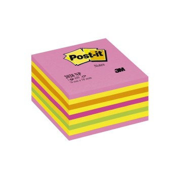 3M Post-it Würfel neon pink, 1 Block à 450 Blatt, 76x76mm