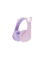 PowerLocus P2 Kids Oreilles de chat rose-violet sans fil