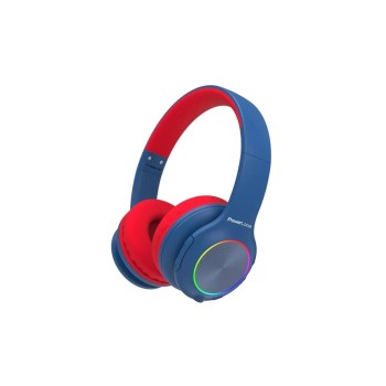 PowerLocus PLED Casque pour enfants bleu-rouge, supra-auriculaire, Bluetooth, LED PowerLocus PLED Casque pour enfants bleu-rouge, supra-auriculaire, Bluetooth, LED