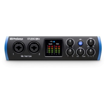 Presonus Studio 24c, USB-C Audiointerface, 2 in/2 out, 192kHz Presonus Studio 24c, USB-C Audiointerface, 2 in/2 out, 192kHz