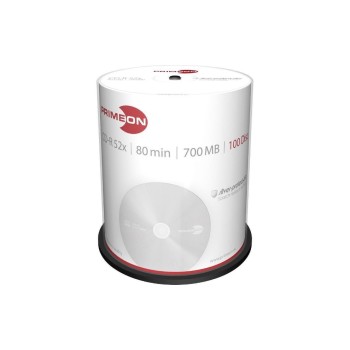 Primeon CD-R 700MB 100er Spindel, bis 52-fach, nicht imprimable Primeon CD-R 700MB 100er Spindel, bis 52-fach, nicht imprimable