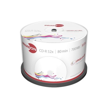 Primeon CD-R 700MB 50er Spindel, bis 52-fach, imprimable Primeon CD-R 700MB 50er Spindel, bis 52-fach, imprimable