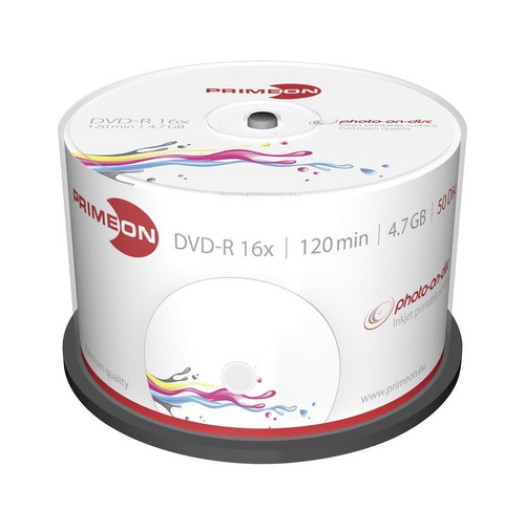 Primeon DVD-R 50er Spindel, bis 16-fach, imprimable