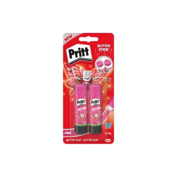 Pritt Lot de bâtons de colle Glitter 20 g, 2 pièces, rose Pritt Lot de bâtons de colle Glitter 20 g, 2 pièces, rose