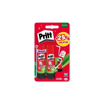 Pritt Bâton de colle 2 x 22 g, Rouge Pritt Bâton de colle 2 x 22 g, Rouge