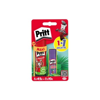 Pritt Bâton de colle 1x43g + 1x10g, Rouge, Violet Pritt Bâton de colle 1x43g + 1x10g, Rouge, Violet