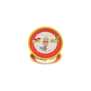 PRO nappe Pappteller Superheld, 10 Stk., D: 23cm, Recyclingkarton, nicht Mikrowelle