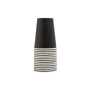 PRO nappe Einweg-Becher Schwarz, 15 Stück, 2dl, 9.7x7 cm(HxD), Karton