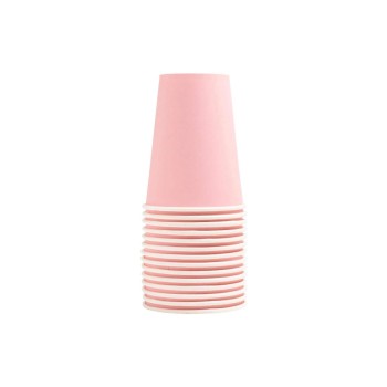 PRO nappe Einweg-Becher Rosa, 15 Stück, 2dl, 9.7x7 cm(HxD), Karton