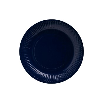 PRO nappe Einweg-Teller Blau, 20 Stück, D: 23 cm, Karton, plastikfrei