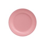 PRO nappe Einweg-Teller Rosa, 20 Stück, D: 23 cm, Karton, plastikfrei