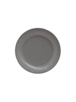 PRO nappe Einweg-Teller grey, 20 Stück, D: 23 cm, Karton, plastikfrei