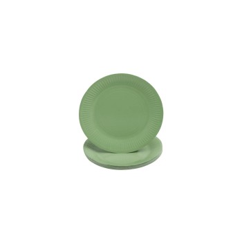 PRO nappe Einweg-Teller Oliv, 20 Stück, D: 23 cm, Karton, plastikfrei