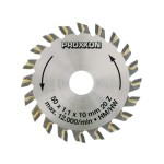 Proxxon HM-bestücktes Kreissägeblatt 20Z, ø 50mm, 10mm-Bohrung, 1.1mm dick, 20 Zähne