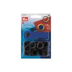 Prym Œillets + disques 14 mm, Noir, 10 pièces