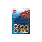 Prym Œillets + disques 14 mm, Or, 10 pièces