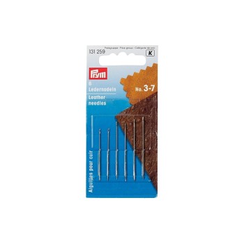 Prym Aiguille en cuir N° 3-7, 6 pièces Prym Aiguille en cuir N° 3-7, 6 pièces
