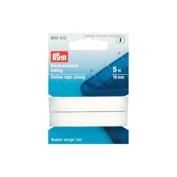 Prym Bande en coton 10 mm, blanc Prym Bande en coton 10 mm, blanc