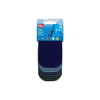 Prym Candidature Mini Patches, Jeans 8 x 6 cm, 8 pièces, Prym Candidature Mini Patches, Jeans 8 x 6 cm, 8 pièces,