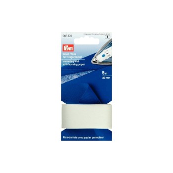 Prym Toison Ourlet du papier de fond 30 mm, Blanc