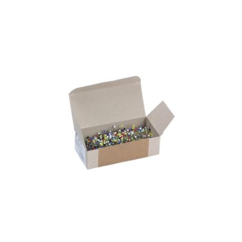 Glaskopfstecknadeln, bunt, 0.60 x 30 mm, Karton 100 g, Stahl Glaskopfstecknadeln, bunt, 0.60 x 30 mm, Karton 100 g, Stahl