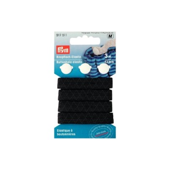 Prym Fil élastique Noir, 3 m x 12 mm Prym Fil élastique Noir, 3 m x 12 mm