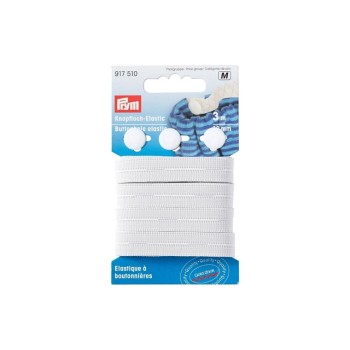 Prym Fil élastique Blanc, 3 m x 12 mm Prym Fil élastique Blanc, 3 m x 12 mm