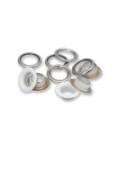 Prym Œillets + disques 11 mm, blanc-argent