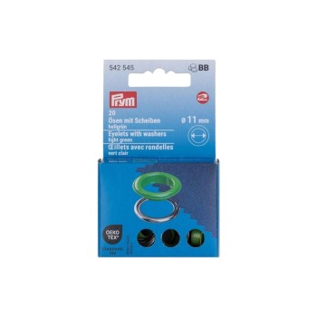 Prym Œillets avec disques 20 pièces, vert clair-argenté